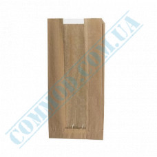 Kraft paper bags with window | 310*160*80mm | 40g/m2 | art. 111 | 1000 pieces per pack