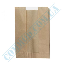 Kraft paper bags with window 310x210x50mm (62) 1000 pieces