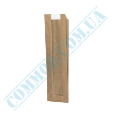 Kraft paper bags with window 310x90x50mm (58) 1000 pieces