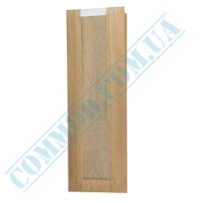 Kraft paper bags with window 390x140x50mm (659) 1000 pieces