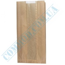 Kraft paper bags with window 410x220x60mm (59) 1000 pieces