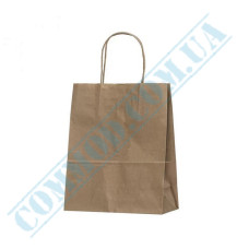 Kraft paper bags with handles | 180*85*220mm | 70g/m2 (up to 3kg) | art. 687 | 100 pieces per pack