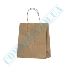 Kraft paper bags with handles | 200*90*220mm | 70g/m2 (up to 4kg) | art. 740 | 100 pieces per pack