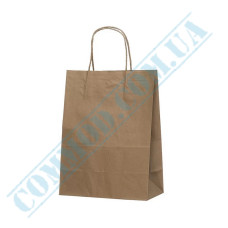 Kraft paper bags with handles | 210*110*280mm | 70g/m2 (up to 3kg) | art. 698 | 100 pieces per pack