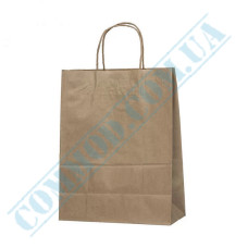 Kraft paper bags with handles | 240*110*320mm | 70g/m2 (up to 7kg) | art. 689 | 100 pieces per pack