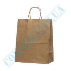 Kraft paper bags with handles | 250*140*320mm | 100g/m2 (up to 10kg) | art. 955 | 100 pieces per pack