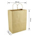 Kraft paper bags with handles 260x150x350mm (700) 100 pieces