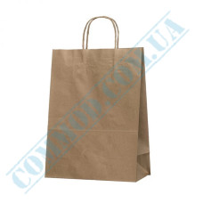 Kraft paper bags with handles | 260*130*350mm | 70g/m2 (up to 5kg) | art. 700 | 100 pieces per pack