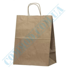 Kraft paper bags with handles | 280*200*380mm | 80g/m2 (up to 5kg) | art. 3812 | 50 pieces per pack