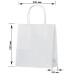 White paper bags with handles 200x100x220mm (690) 100 pieces