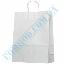 White paper bags with handles | 320*140*420mm | 100g/m2 (up to 10kg) | art. 693 | 100 pieces per pack