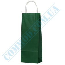 Green paper bags with handles | 150*90*390mm | 100g/m2 (up to 5kg) | art. 1229 | 100 pieces per pack