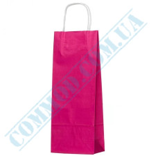 Paper bags Pink with handles | 150*90*390mm | 100g/m2 (up to 5kg) | art. 1230 | 100 pieces per pack