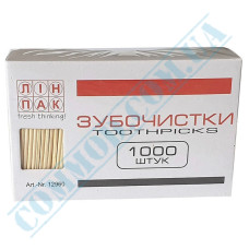 Wooden toothpicks | without individual packaging | 68mm | Linpac | 1000 pieces per pack