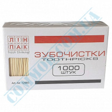 Wooden toothpicks | without individual packaging | 68mm | Linpac | 1000 pieces per pack