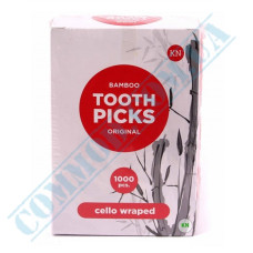 Bamboo Toothpicks | 65mm | in individual polyethylene packaging | KTP | 1000 pieces per pack