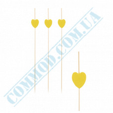 Bamboo skewers | for canapes | Heart | 12cm | PapStar | 100 pieces per pack