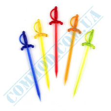 Plastic skewers | for canapes | colored swords | 8cm | 1000 pieces per package