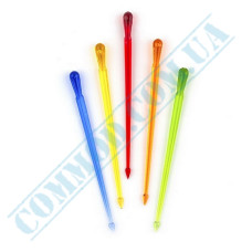 Plastic skewers | for canapes | colored peaks | 8cm | 1000 pieces per package