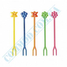 Plastic skewers | for canapes | Forks Flowers | 8cm | 1000 pieces per package