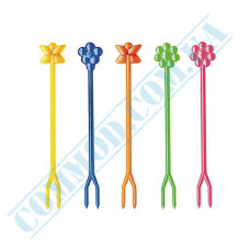 Plastic skewers | for canapes | Forks Flowers | 8cm | 1000 pieces per package