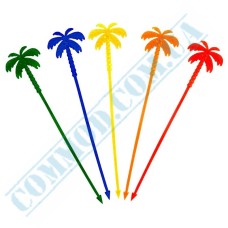 Palm arrow colored coctail stirrer 240mm 100 pieces