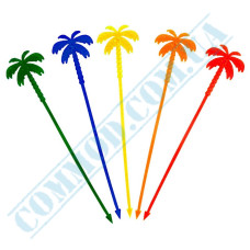 Stirrers for cocktails | 24cm | Palm tree | colored | plastic | 100 pieces per pack