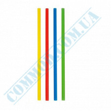 Cocktail straws | plastic | not flexible | d=7mm L=210mm | colored | 500 pieces per pack