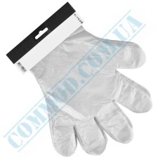 Polyethylene transparent gloves | 100 pieces on tablet with perforation