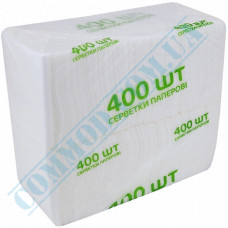 Paper napkins | 22*22cm | single ply | white | 400 pieces per pack