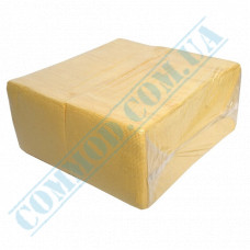 Paper napkins | 24*24cm | single ply | yellow | 500 pieces per pack