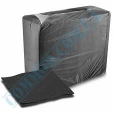 Black 1-ply paper napkins 24x23cm 400 pieces