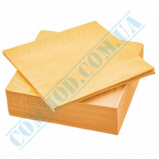 Paper napkins | 33*33cm | double ply | yellow | 200 pieces per package