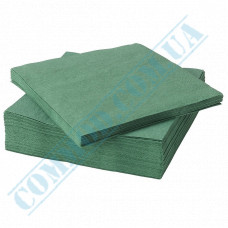 Paper napkins | 33*33cm | double ply | green | 200 pieces per package