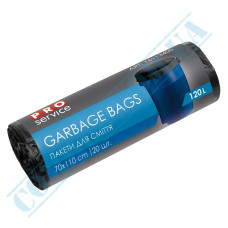 Black garbage bags 120l HD 20 pieces Pro service
