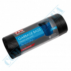 Garbage bags | 120l | polyethylene LD 21μm | Black | PRO Service | 20 pieces per roll