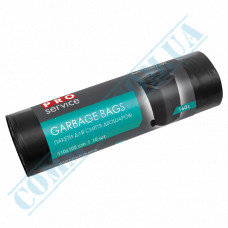 Garbage bags | 160l | polyethylene LD 45μm | Double layer | Black | PRO Service | 10 pieces per roll