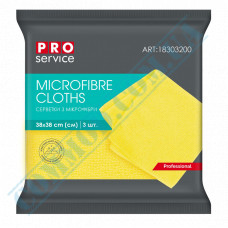 Microfiber Cloths | 38*38cm | yellow | Professional | PRO Service | 3 pieces per pack