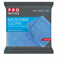 Microfiber Cloths | 35*35cm | blue | Professional | PRO Service | 5 pieces per pack