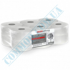Toilet paper Jumbo | 120m | 1000 sheets | 2 ply | d=170mm h=100mm | white | embossed | PRO Service Premium