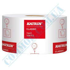 Toilet paper Jumbo | 200m | 1600 sheets | 2 ply | d=190mm h=100mm | white | without embossing | Katrin Classic Gigant Toilet S2