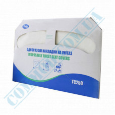 Sanitary Toilet Seat Covers | 1/2 addition | white | Tischa Papier TS250 | 250 pieces per pack