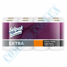 Paper towel | 11m | 100 sheets | two-layer | White | Selpak Professional Extra | 8 rolls per pack