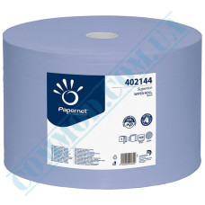 Paper towel | 360m | 1000 sheets | three-layer | Blue | industrial | wiping | art. 402144 | 2 rolls per pack