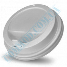 Plastic PP Lids | d=80mm | for cups 250 - 340ml | white with valve | 100 pieces per pack
