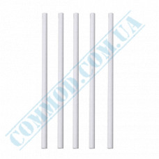 Cocktail straws | plastic | not flexiblen | d=7mm L=210mm | white | 500 pieces per pack