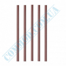Cocktail straws | plastic | not flexible | d=7mm L=210mm | Chocolate | 500 pieces per pack
