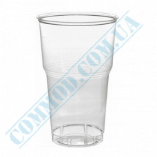 Plastic PP cups | 500ml | transparent | dense | 50 pieces per pack