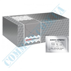 Салфетки влажные 13x14 см в индивидуальной упаковке PRO Service | 80 штук в ящике