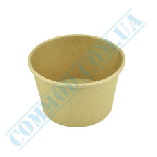 Paper containers | 250ml | d=95mm h=65mm | Craft | without lid | for hot and cold food| 25 pieces per pack